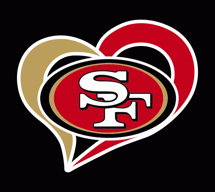 San Francisco 49ers Heart Logo vinyl decal